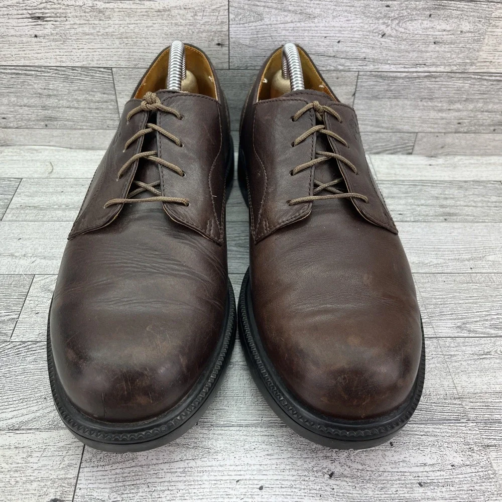 Timberland Brown Leather Waterproof Oxford Lace Up‎ Shoes 93076 Men Size 10M